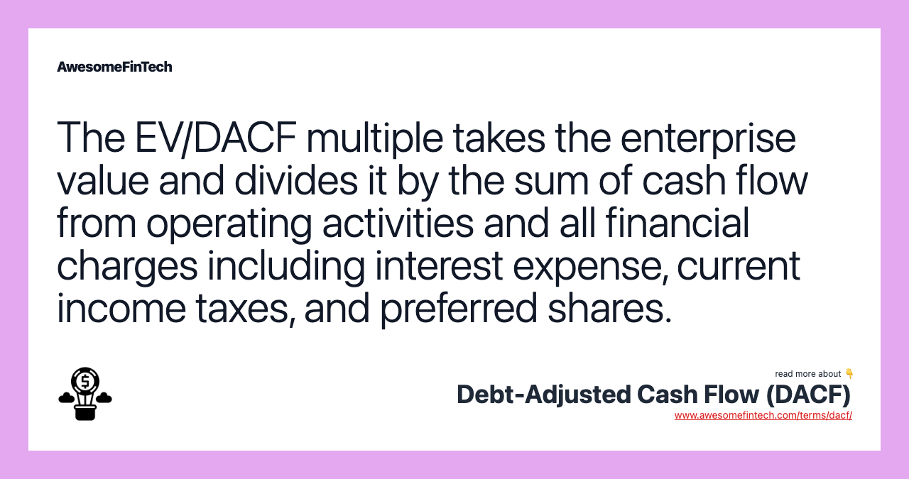 Debt Adjusted Cash Flow DACF AwesomeFinTech Blog