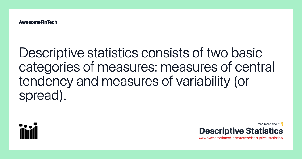 Descriptive Statistics Awesomefintech Blog