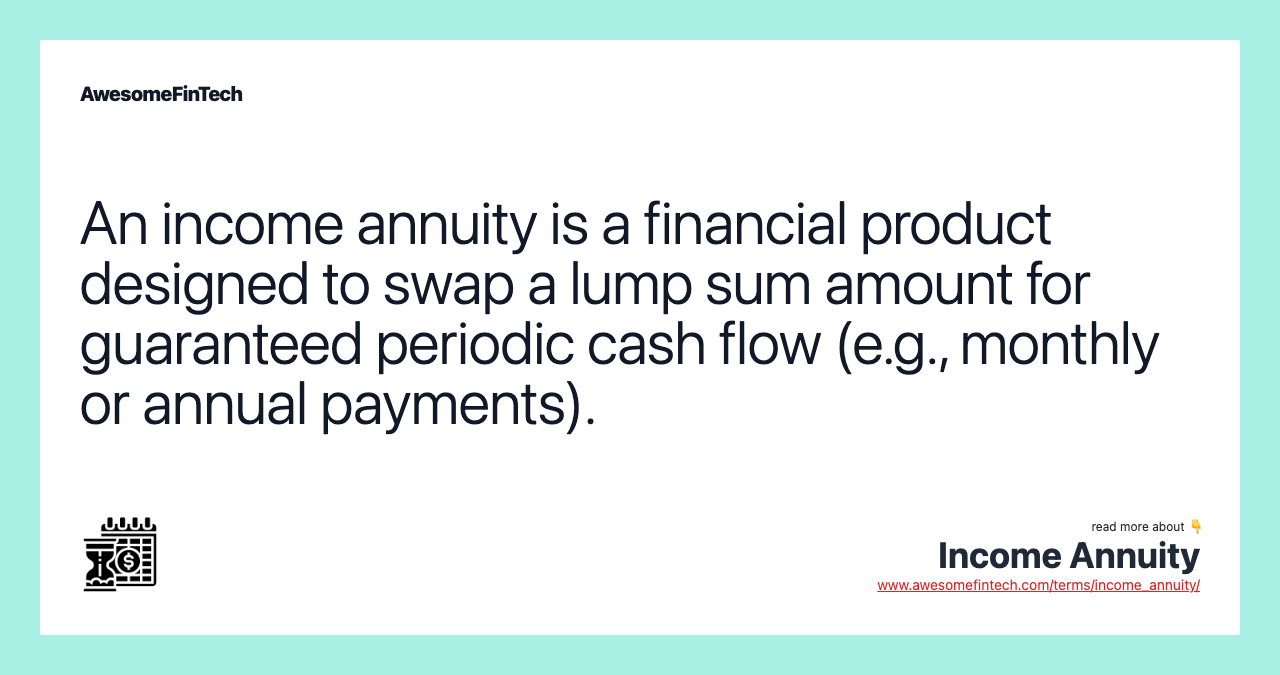 Income Annuity Awesomefintech Blog