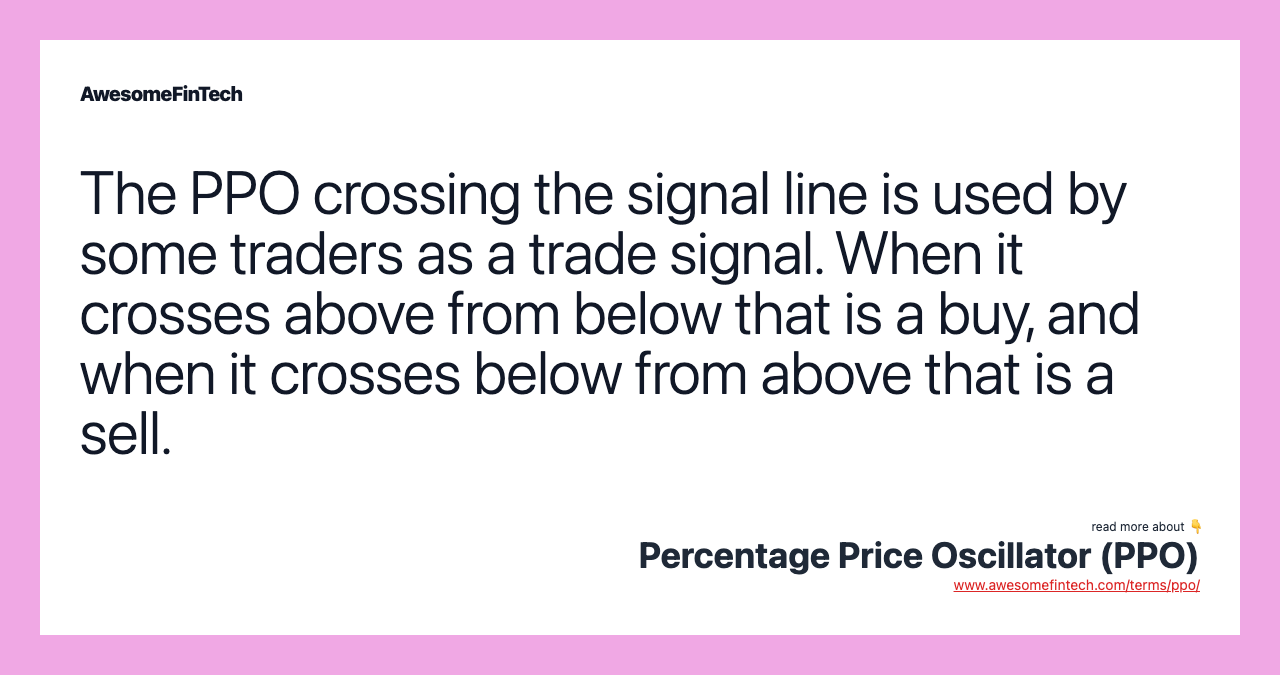 Percentage Price Oscillator Ppo Awesomefintech Blog