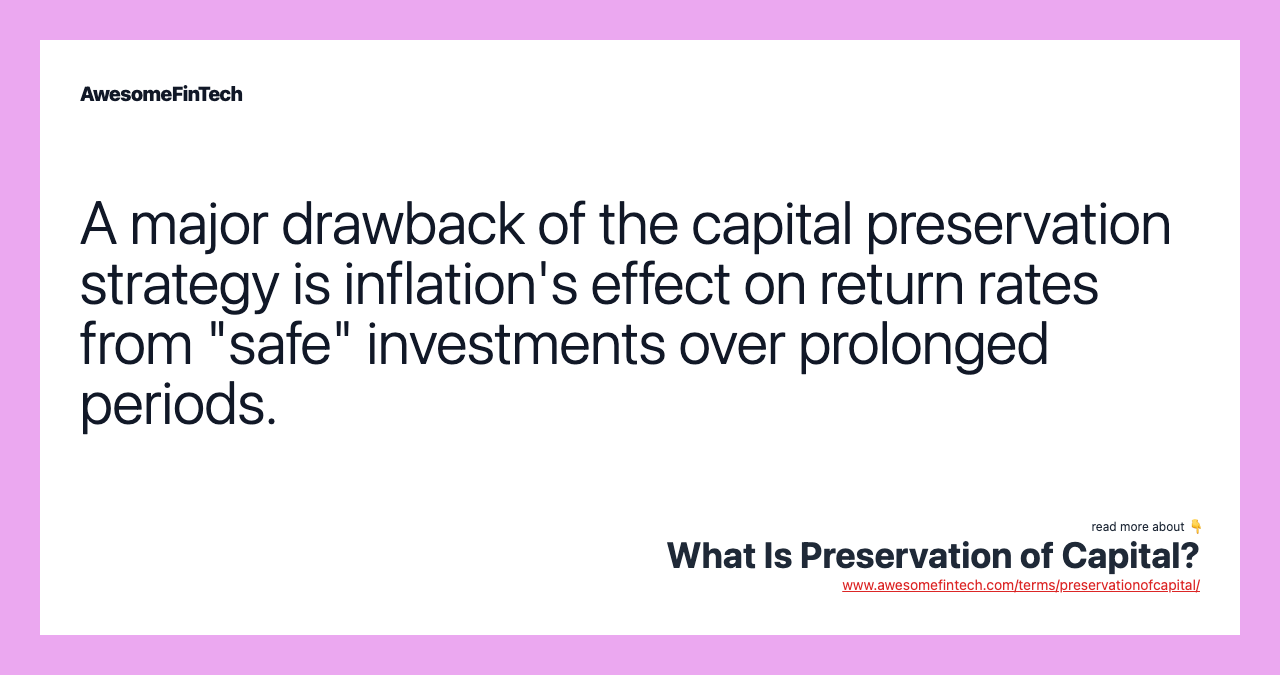 What Is Preservation Of Capital Awesomefintech Blog